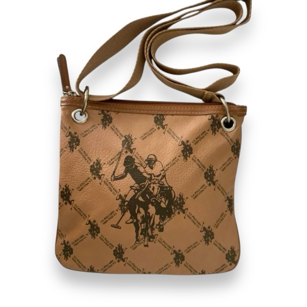 U.S. Polo Assn. Mongram Crossbody Totebag Women’s Purse Vintage Western Square